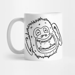 Monkeying Around Black Outline Mug